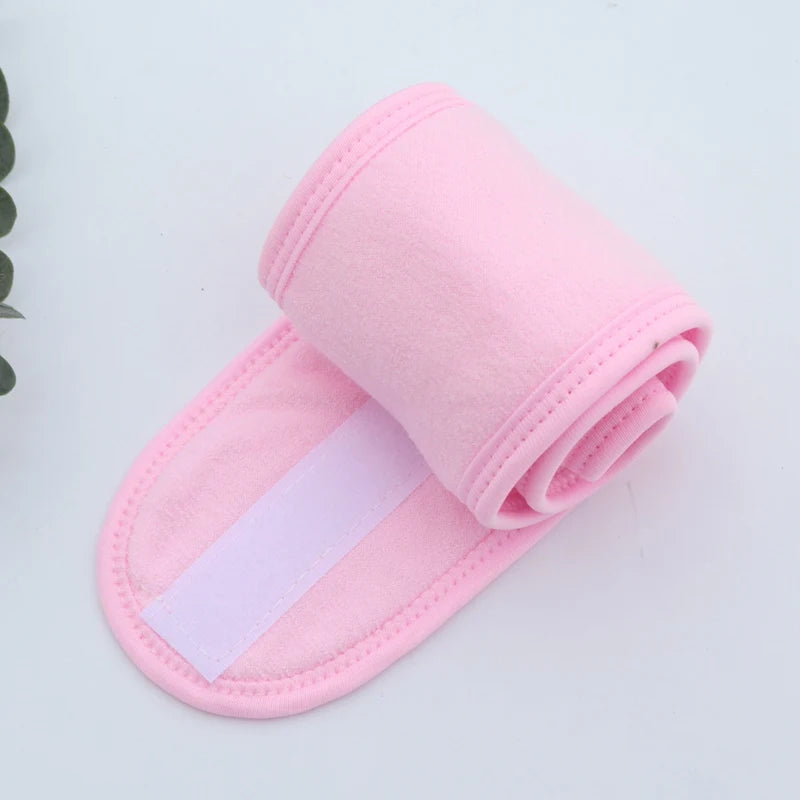 Banda para la cabeza para mujer, diadema ajustable para SPA, Yoga Facial, maquillaje para baño, banda para el cabello para lavado de cara, toalla suave, accesorios de maquillaje para el cabello