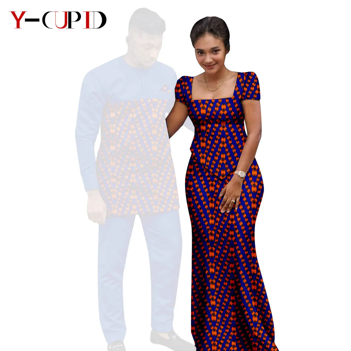 Conjunto Falda y Top Africano Bazin Riche Pareja | Top y Pantalón | Tallas XS-6XL | Tico Trendy