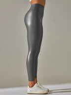 Leggings Push Up Cuero PU Mujer | Cintura Alta | Tallas Grandes