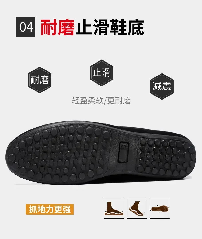 Mocasines Lona Hombre ∣ Transpirables Ligeros ∣ Conducción Zapatos Planos