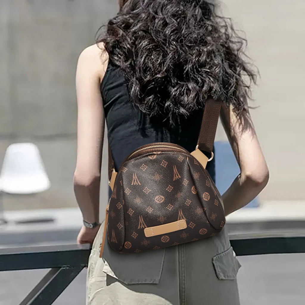 LAORENTOU 2025 bolso de hombro estampado de PVC a la moda para mujer, bolso cruzado diario de primavera y verano para mujer elegante