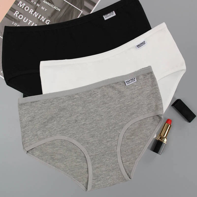 Bragas de Algodón Talla Grande | Set de 3 Piezas