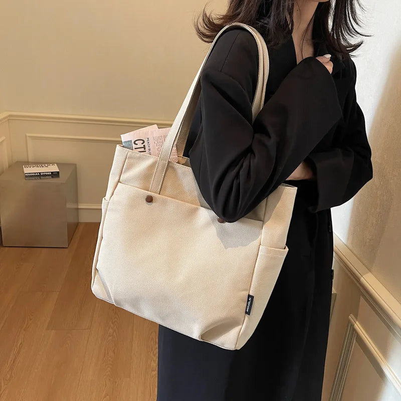 Bolso De Mano De Lona Mujer Gran Capacidad Viaje Y Trabajo