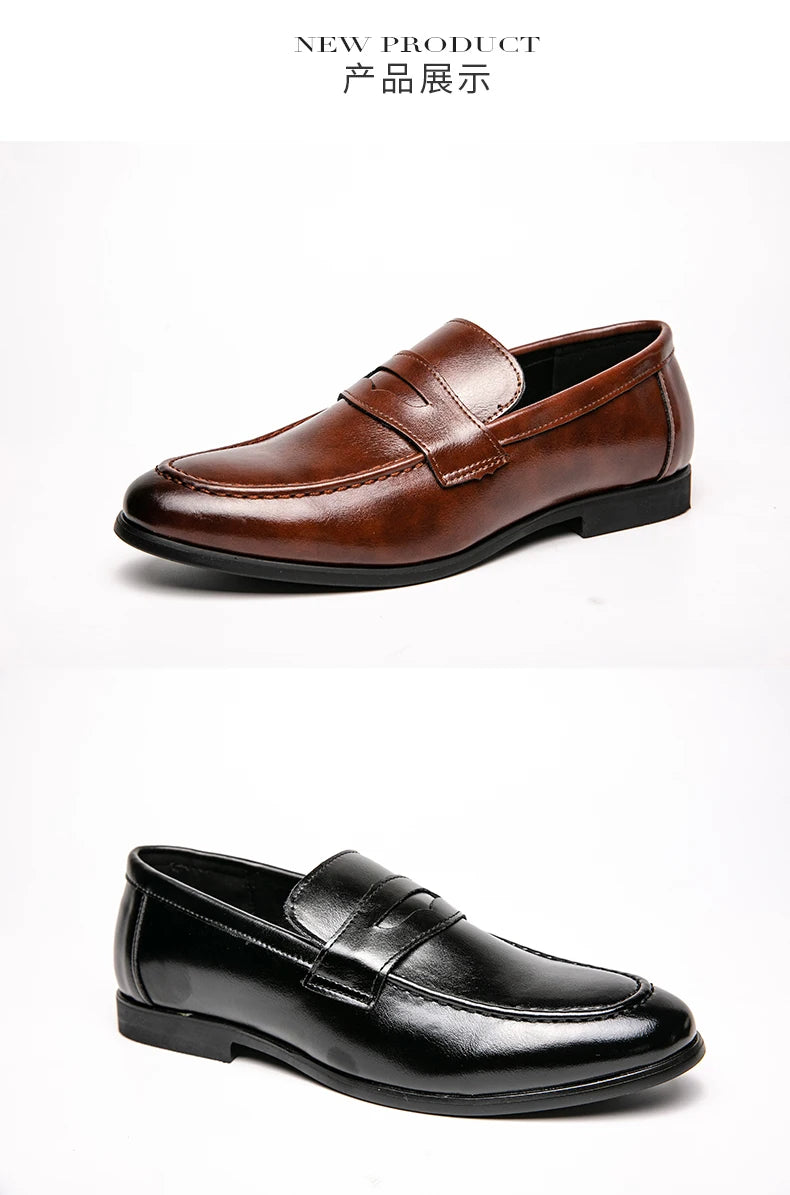 Mocasines de Cuero para Hombre | Talla Grande 48 | Clásicos para Fiesta y Oficina | Tico Trendy