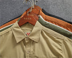Camisa Informal Hombre | Algodón Retro | Bolsillo Tubo | Manga Corta | Ticotrendy