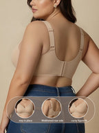 Sujetador Talla Grande Sin Costuras | Push-up Copa Completa | Tirantes Anchos 4 Corchetes | Tico Trendy