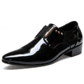Mocasines Clásicos Hombre Charol | Punta Estrecha Sin Cordones Formales Negocios Boda