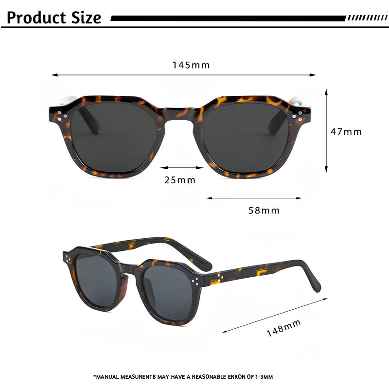 Gafas de Sol Polarizadas Caterside | Montura Cuadrada de Acetato | Nueva Actualización