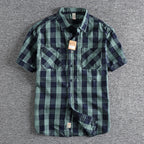 Camisa Cuadros Hombre | Algodón Lavado | Estilo Gótico | Manga Corta | Ticotrendy Costa Rica