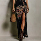 Vestido Floral con Encaje Espalda Descubierta