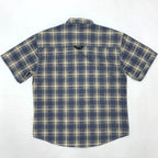 Camisa Cuadros Hombre | Algodón 100% | Estilo Retro Japonés | Manga Corta | Ticotrendy Costa Rica