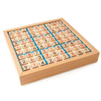 Juego de mesa Sudoku con azulejos y cajón, rompecabezas de números de 9x9, juguetes Montessori de madera, juegos lógicos para niños y adultos