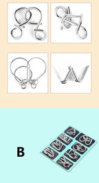 Rompecabezas de anillo chino de Metal para niños y adultos, puzles mágicos, rompecabezas clásicos, IQ Brain Teaser, 8 juegos por paquete