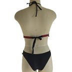 Bikini Set Ticotrendy Mujer Estilo Playa Cuello Halter Bordeado | Cintura Alta