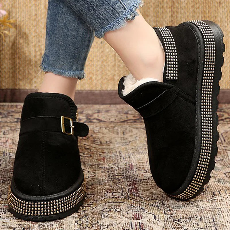 Botines de Plataforma Gruesa | Ante Sintético | Mujer