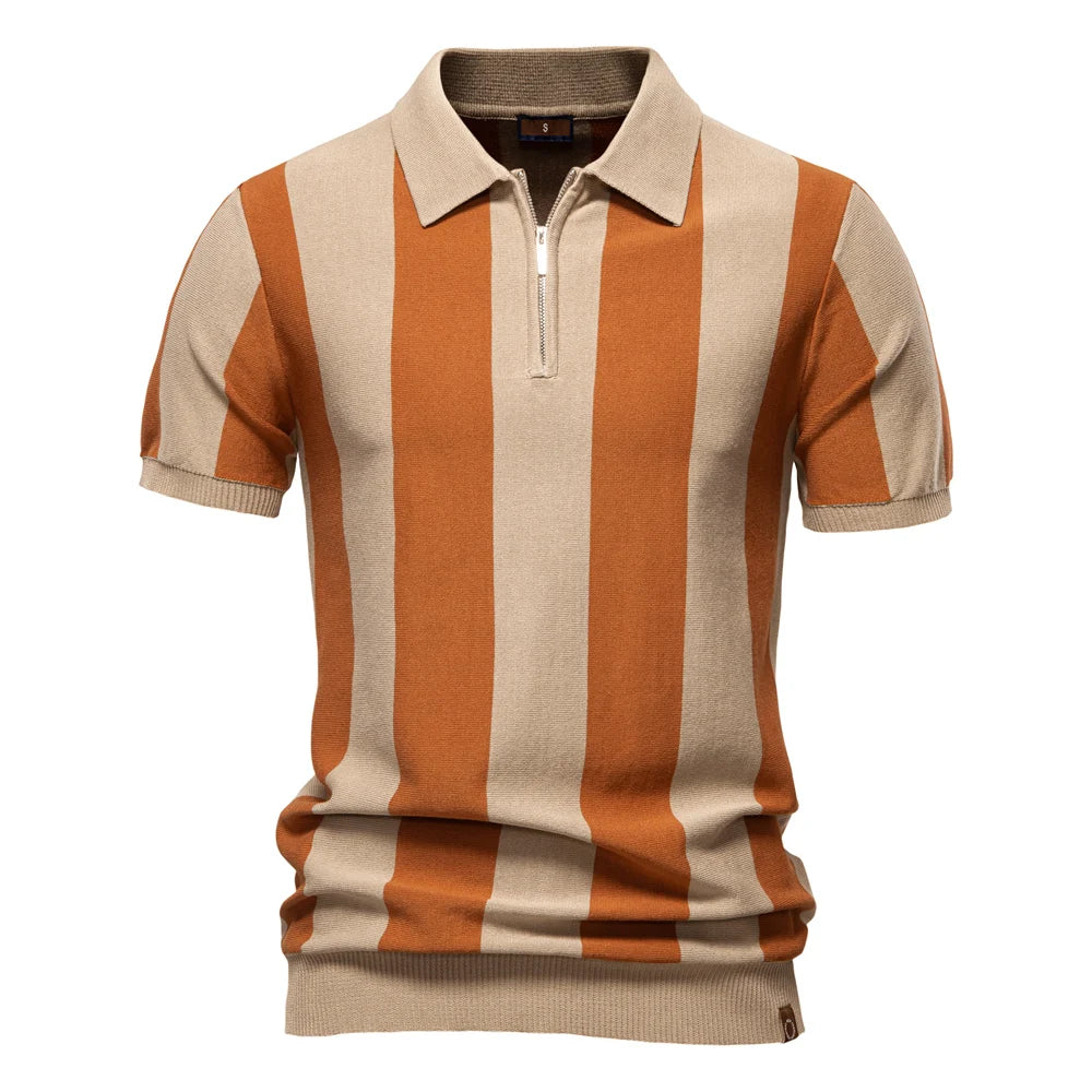 Polo Panel Contraste Rayas Hombre | Transpirable Ajuste Cómodo | Tallas S-XXL | Tico Trendy
