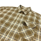Camisa Cuadros Hombre | Algodón 100% | Estilo Retro Japonés | Manga Corta | Ticotrendy Costa Rica