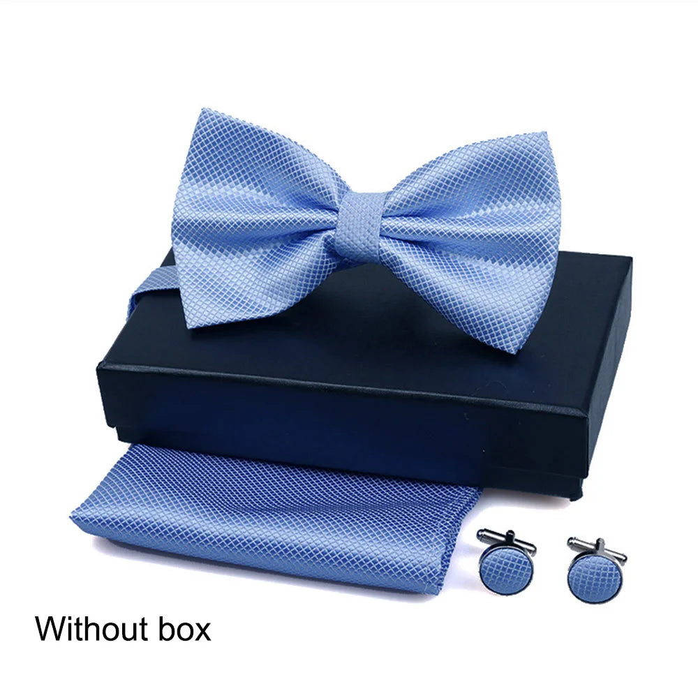 Conjunto Elegante para Hombre Pajarita Cuadros Liso Moda Casual
