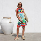 Minivestido Estampado Bohemio para Playa