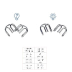 Rompecabezas de anillo chino de Metal para niños y adultos, puzles mágicos, rompecabezas clásicos, IQ Brain Teaser, 8 juegos por paquete