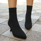 Botines de Malla Elegantes | Tacón Cuadrado Retro