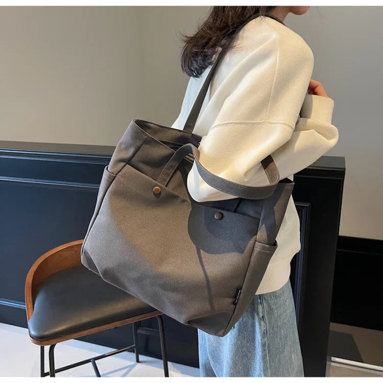 Bolso De Mano De Lona Mujer Gran Capacidad Viaje Y Trabajo