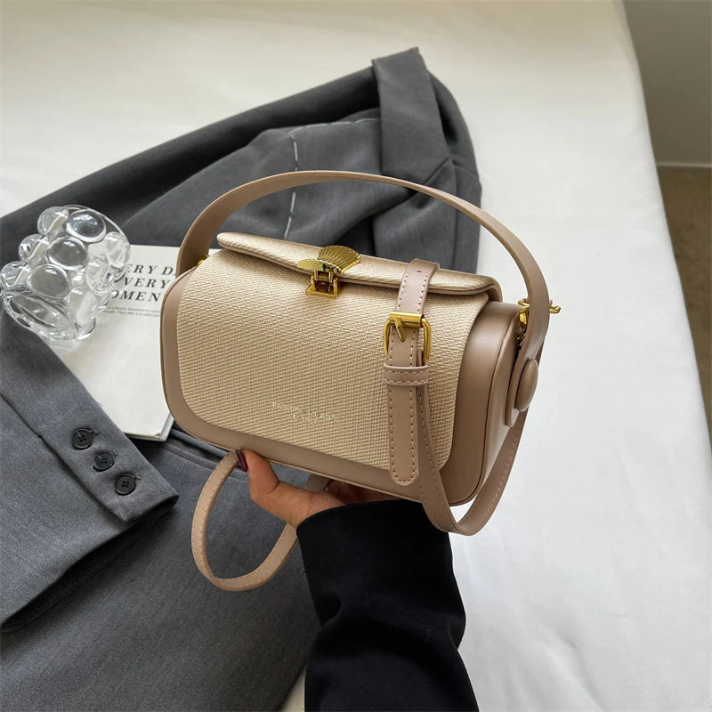 Mini Bolso Cruzado Cuadrado Lujo Estructurado | Diseño Simple Tendencia Versátil