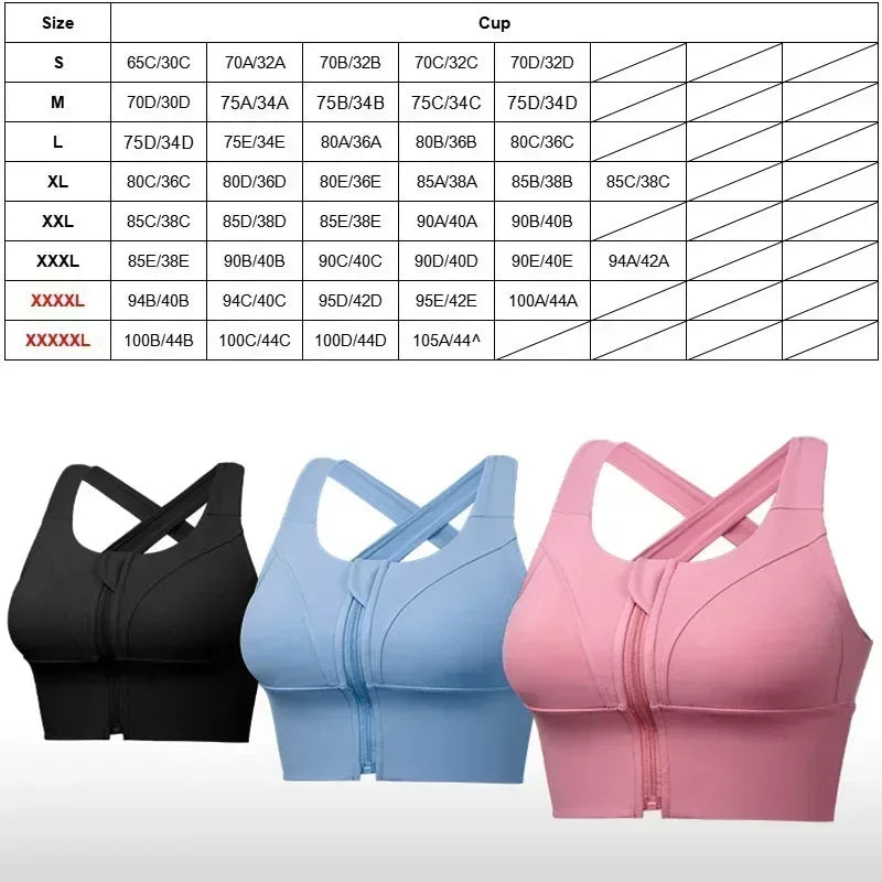 Sujetador Deportivo para Mujer S-5XL | Soporte para Pecho Grande | Fitness y Running | Tico Trendy
