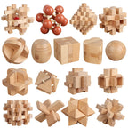 Juego de 3 uds. De rompecabezas de madera LuBan Lock, rompecabezas, juguetes de prueba IQ, juegos mentales educativos para adultos y niños, juego de enclavamiento desbloqueado
