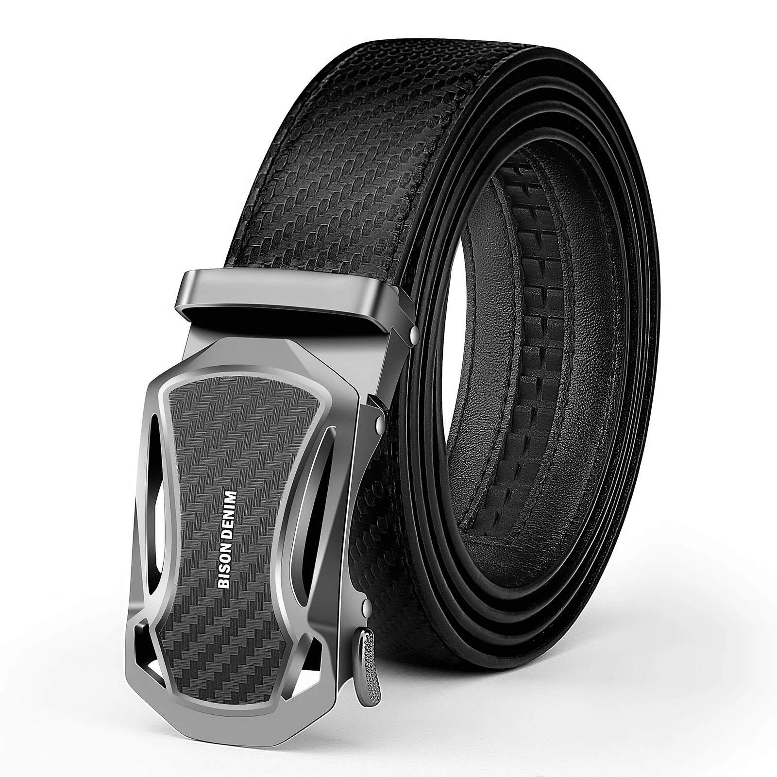 Cinturón Tico Cuero Auténtico Hebilla Automática Elegancia Casual