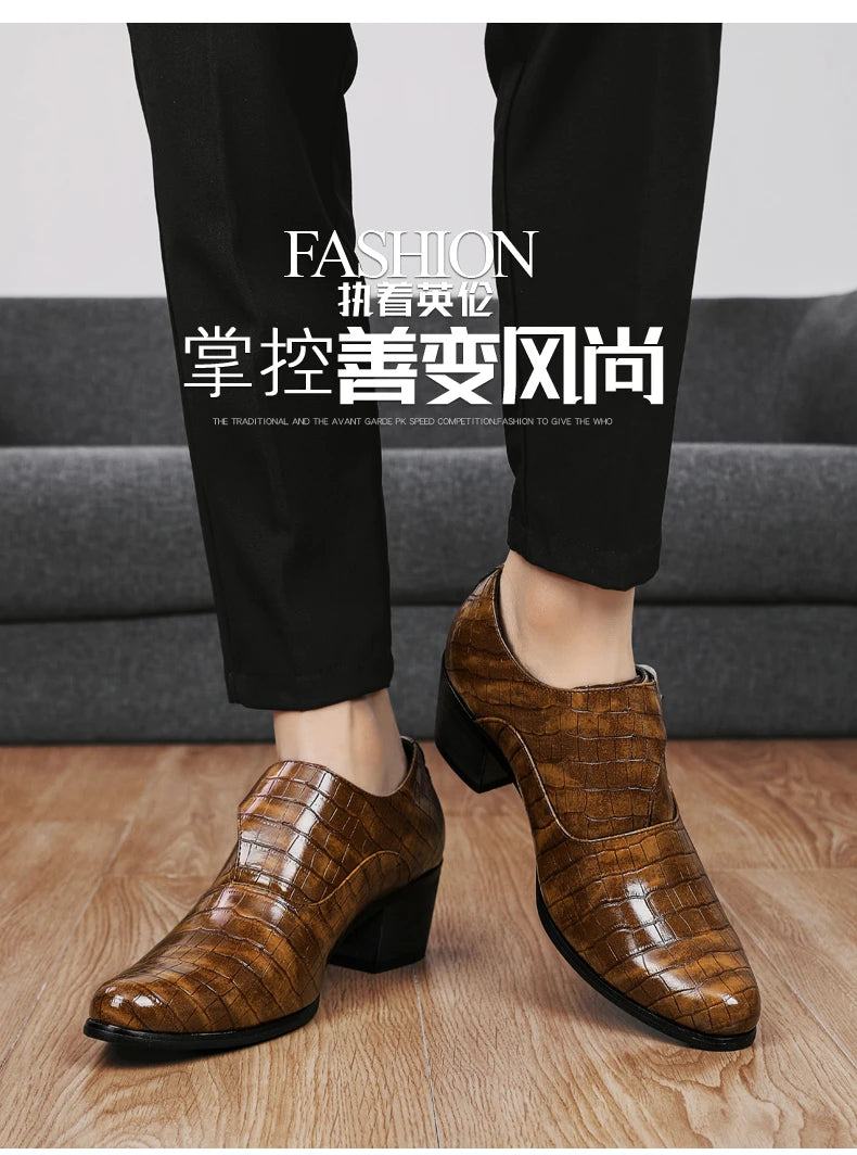 Zapatos Oxford Charol Marrones Hombre | Clásicos Punta Puntiaguda Con Cordones Boda