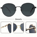 Gafas de Sol Polarizadas Caterside | Montura Metal Ovalada | Unisex