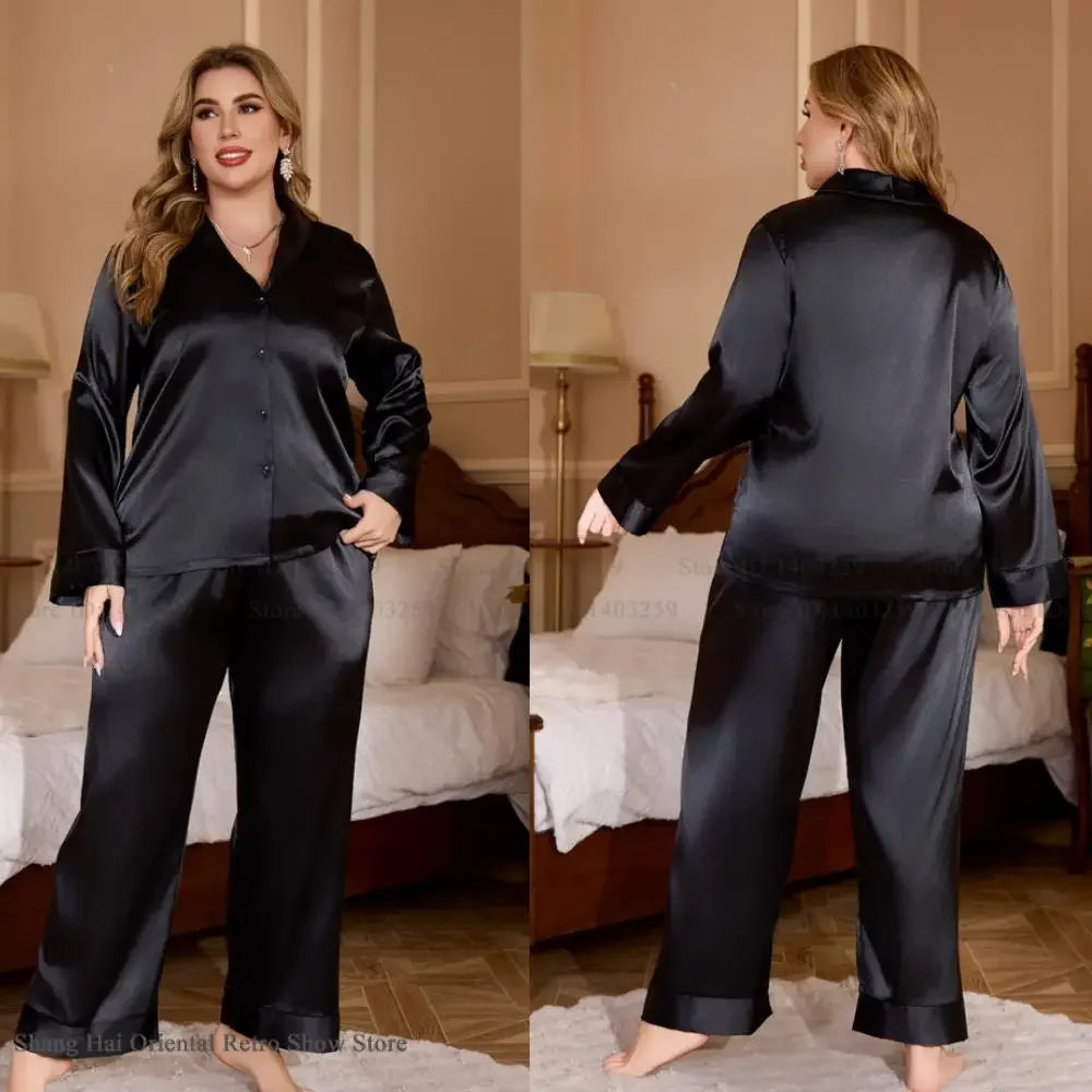 Conjunto de Pijama con Encaje Translucido | Talla Grande