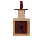 Caja de espada de rompecabezas mágico súper difícil, desmontaje de madera, prueba de inteligencia, acertijos desafiantes para adultos y niños, regalos únicos