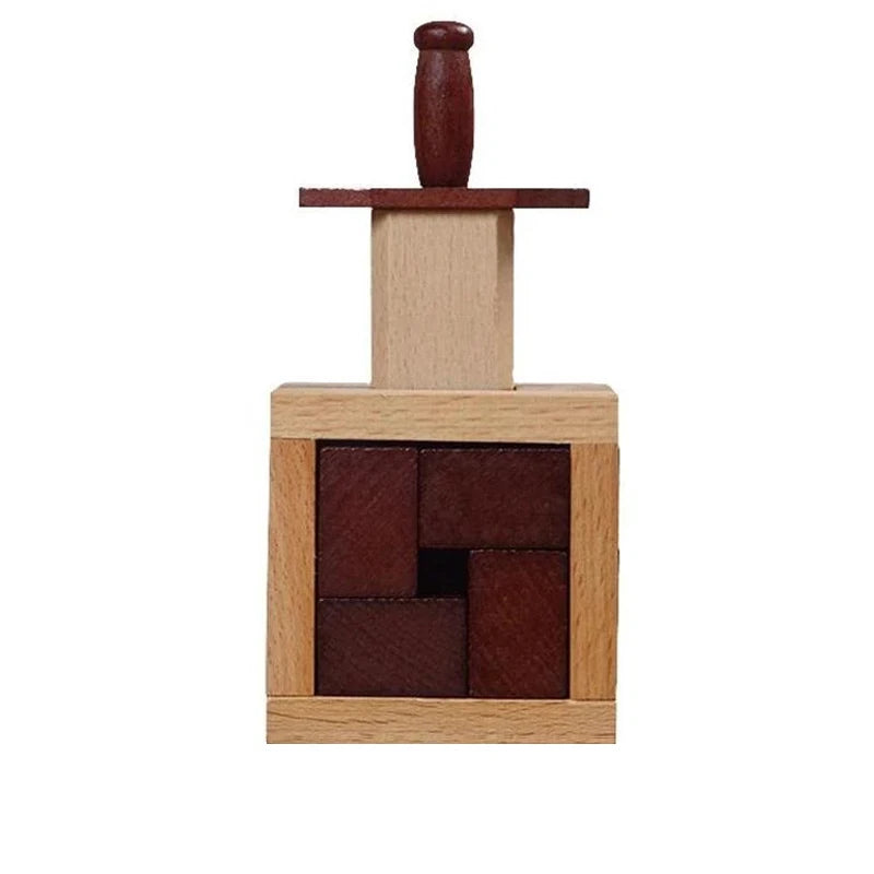 Caja de espada de rompecabezas mágico súper difícil, desmontaje de madera, prueba de inteligencia, acertijos desafiantes para adultos y niños, regalos únicos
