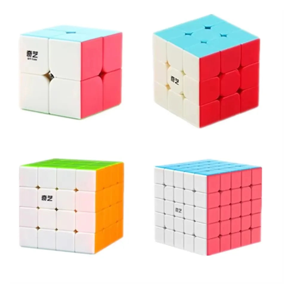 Cubo mágico Qiyi 2x2 3x3 4x4 5x5 6x6 pegatinas negras rompecabezas educativo Cubo mágico juguetes para niños regalo juguete Cubo mágico