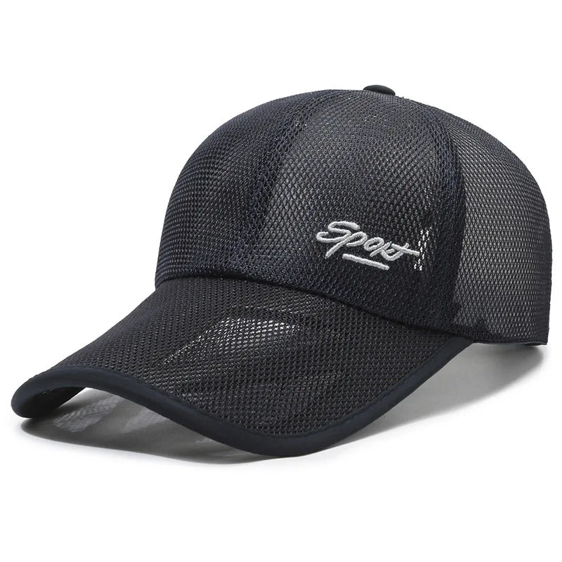 Gorra de Béisbol con Visera Larga y Malla Transpirable