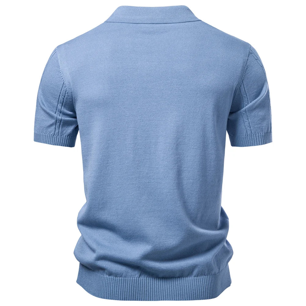 Polo Golf Rayas Tela Fresca Hombre | Manga Corta Transpirable | Tallas S-XXL | Tico Trendy