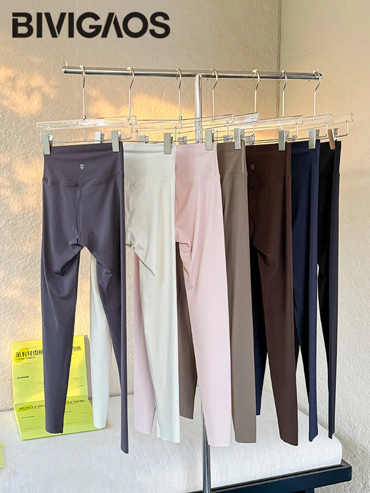 Leggings Piel Tiburón Sensación Desnuda | Sin Costuras Sexy Deportes | Mallas Ajustadas PV | Ticotrendy