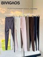 Leggings Piel Tiburón Sensación Desnuda | Sin Costuras Sexy Deportes | Mallas Ajustadas PV | Ticotrendy