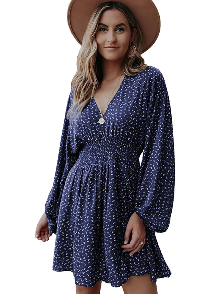 Vestidos Cortos Elegantes para Mujer | Negro y Estampados | Manga Larga