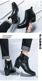 Zapatos Formales Hombre Ticotrendy Piel Dividida Boda Cómodos Con Cremallera | Punta Puntiaguda
