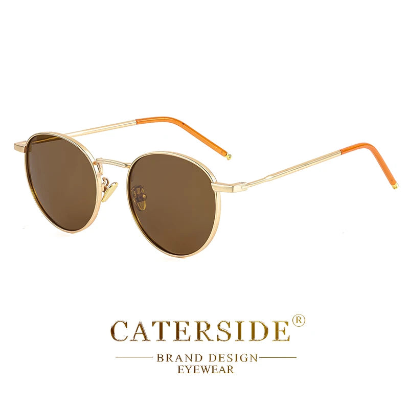 Gafas de Sol CATERSIDE Polarizadas | Redondas Retro | Montura Metal Punk