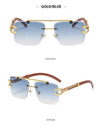 Gafas de Sol Retro | Montura Cuadrada y Parte Superior Plana | Doble Puente