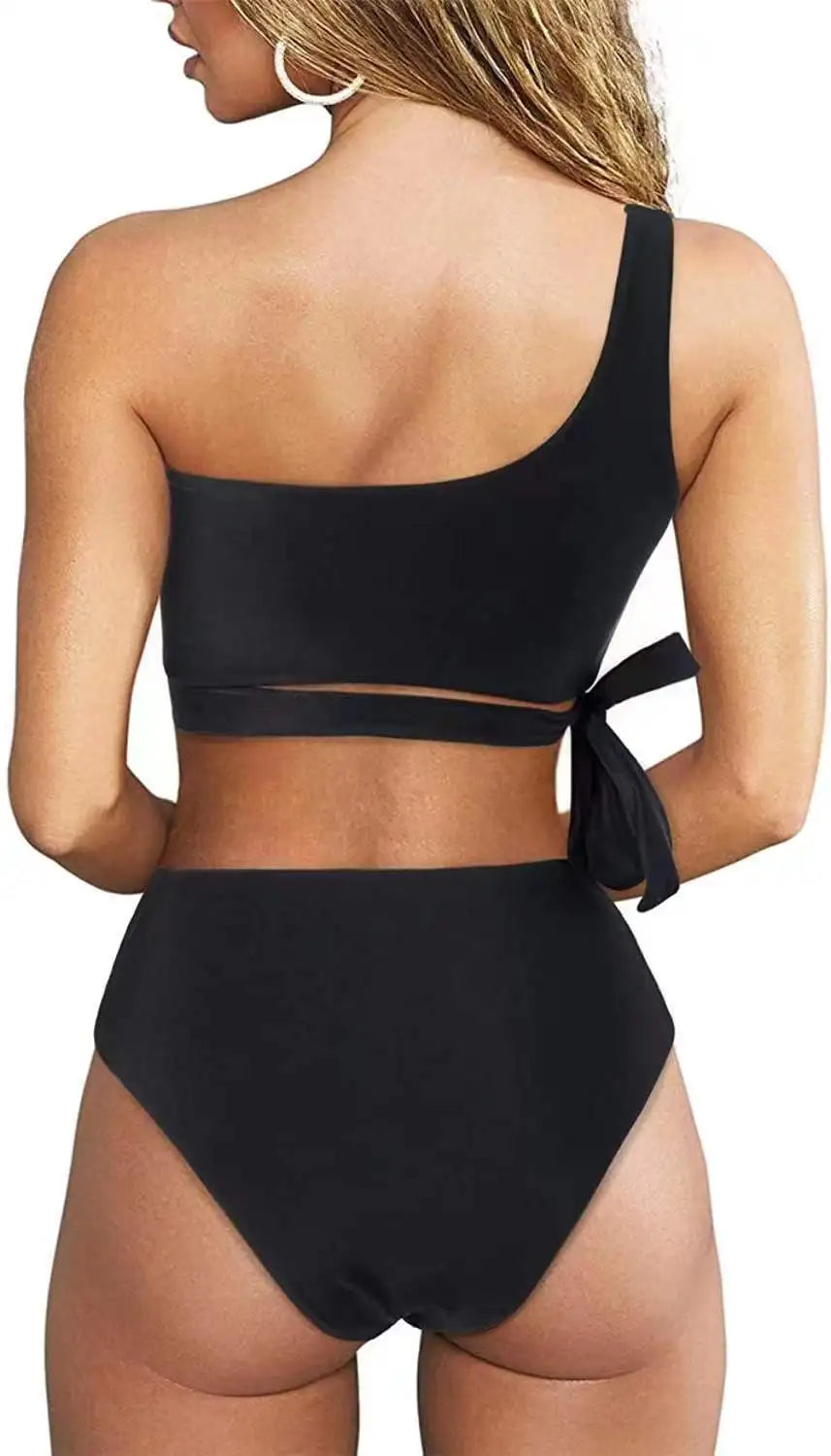 Bikini de Una Correa para Hombro - Traje de Baño Dividido