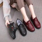 Zapatillas De Invierno Para Mamá | Mocasines Tipo Oxford Felpa Calidad