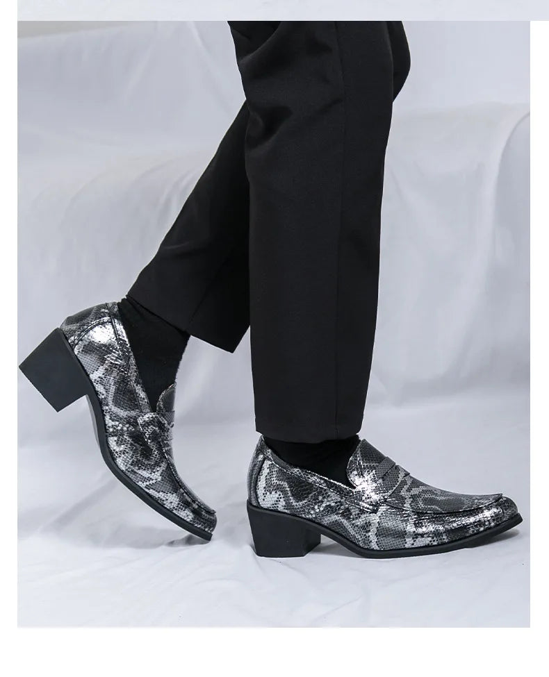 Zapatos Oxford Hombre Ticotrendy Piel Dividida Estampado Animal Sin Cordones | Elegantes