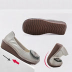 Mocasines Étnicos De Flores | Cuero Genuino Estilo Retro Lujoso Casual