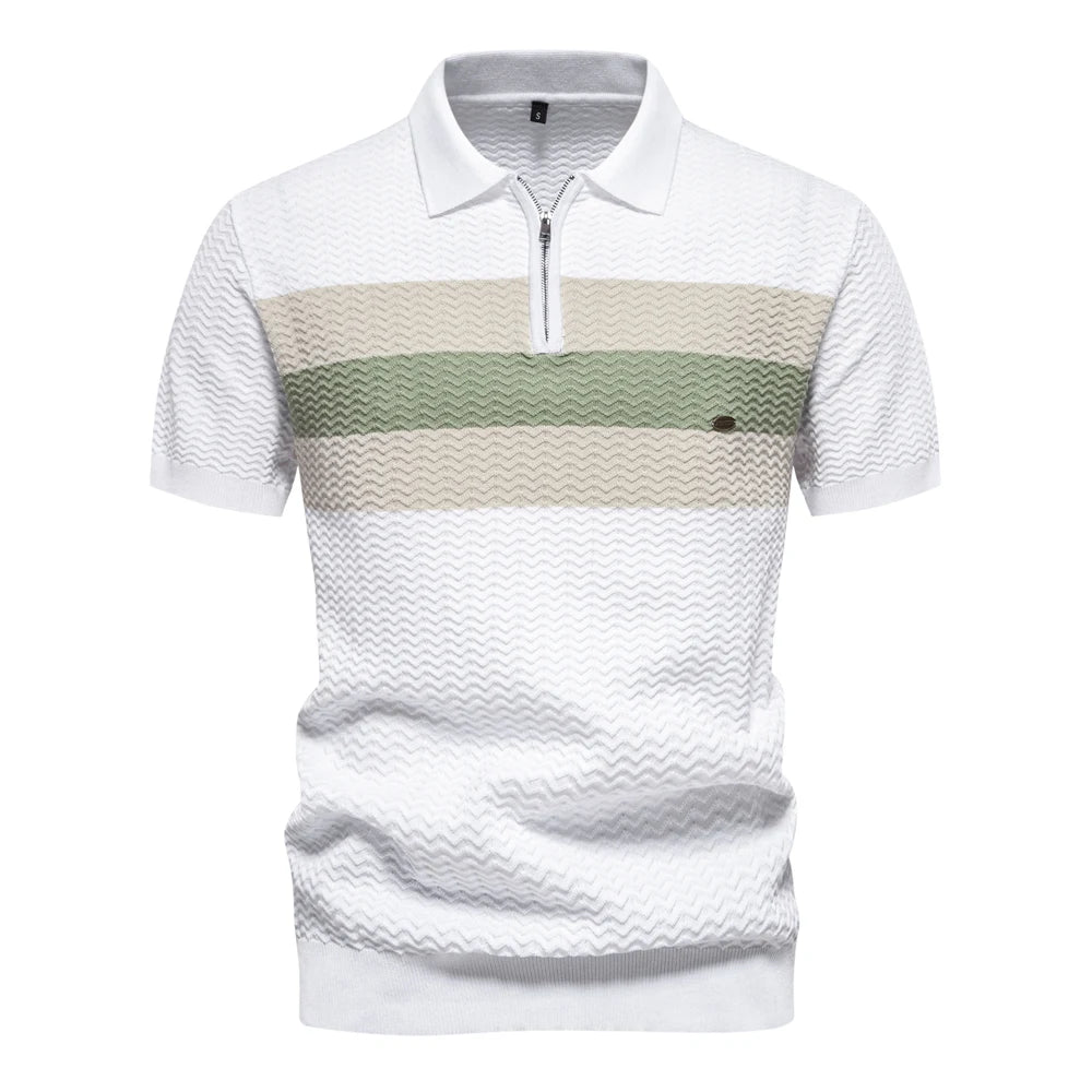 Polo Punto Acanalado Texturizado Hombre | Transpirable Fresco | Tallas S-XXL | Tico Trendy