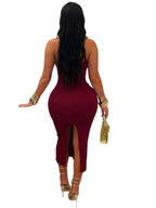 Vestido Wmstar para mujer, venta al por mayor, ropa de mujer a la moda, Color sólido, patrón de espiga, ajustado, Sexy, sin mangas, busto, vestido abrazando